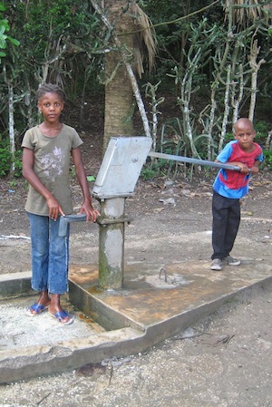 A water pump in Haiti