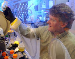 Professor Lynd in his lab