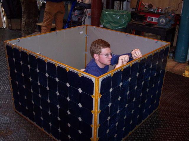 solar panel box assembly